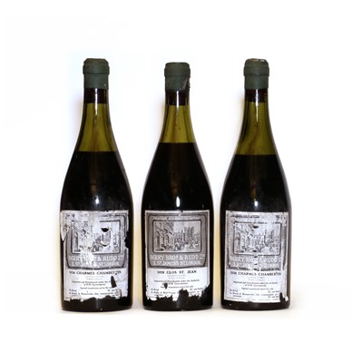 Lot 255 - Charmes Chambertin, 1934, Berry Bros. & Rudd bottling, two bottles and one various other