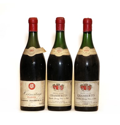 Lot 256 - Assorted Red wine: Chambertin, Grand Cru, Charles Deroy Pere et Fils, 1959, two bottles
