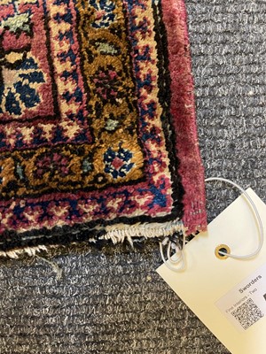 Lot 569 - A Persian silk prayer rug