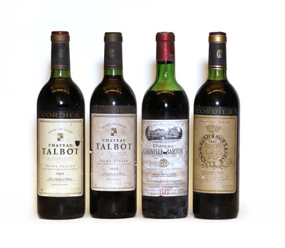 Lot 206 - Assorted Saint Julien: Chateau Gruaud Larose, St Julien, 1983, one bottle and three various others