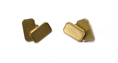 Lot 1484 - A pair of 9ct gold chain link cufflinks, by Deakin & Francis