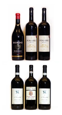 Lot 284 - Assorted Italian wines: Barolo, Riserva Gabutti, Sordo, 2006, one magnum and five various others