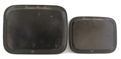 Lot 143 - Two graduated Royal French Louis Philippe toleware trays