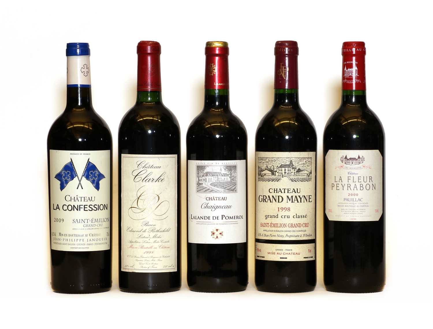 Lot 208 - Assorted Bordeaux: Chateau La Confession, 2009, one bottle and five various others