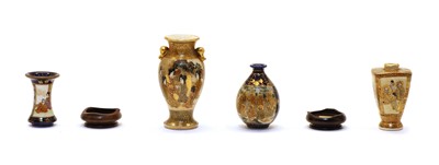 Lot 119 - A collection of four Japanese Satsuma miniature vases