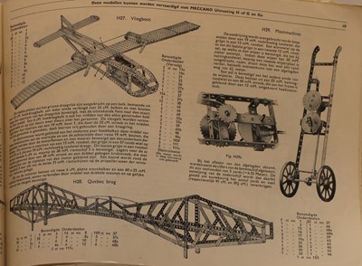 Lot 254 - Meccano, including Aeroplane Constructor Instructions For Outfit No. 2