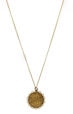 Lot 1087 - A Victoria sovereign pendant