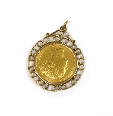 Lot 82 - A Victoria sovereign pendant