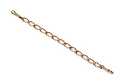 Lot 1107 - A 9ct gold open curb link bracelet