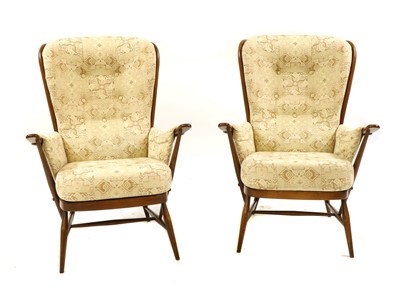 Lot 197 - A pair of Ercol 'Evergreen' high-back armchairs
