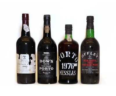 Lot 346 - Assorted Vintage Port: Dows, Vintage Port, 1975, one bottle and three various others