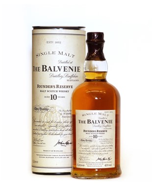 Lot 400 - The Balvenie, Founders Reserve, Single Malt Scotch Whisky, Aged 10 years, 1 litre, one bottle