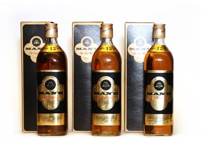 Lot 401 - Mans, Old Scotch Whisky, 12 Years Old, dated 1983, 40% vol, 750ml, three bottles