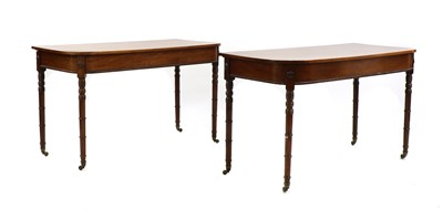 Lot 445 - A pair of 19th century mahogany side tables