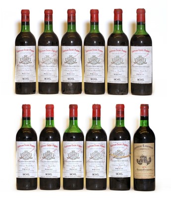 Lot 213 - Chateau Saint Pierre, 4eme Cru Classe, St Julien, 1970, eleven bottles and one various other