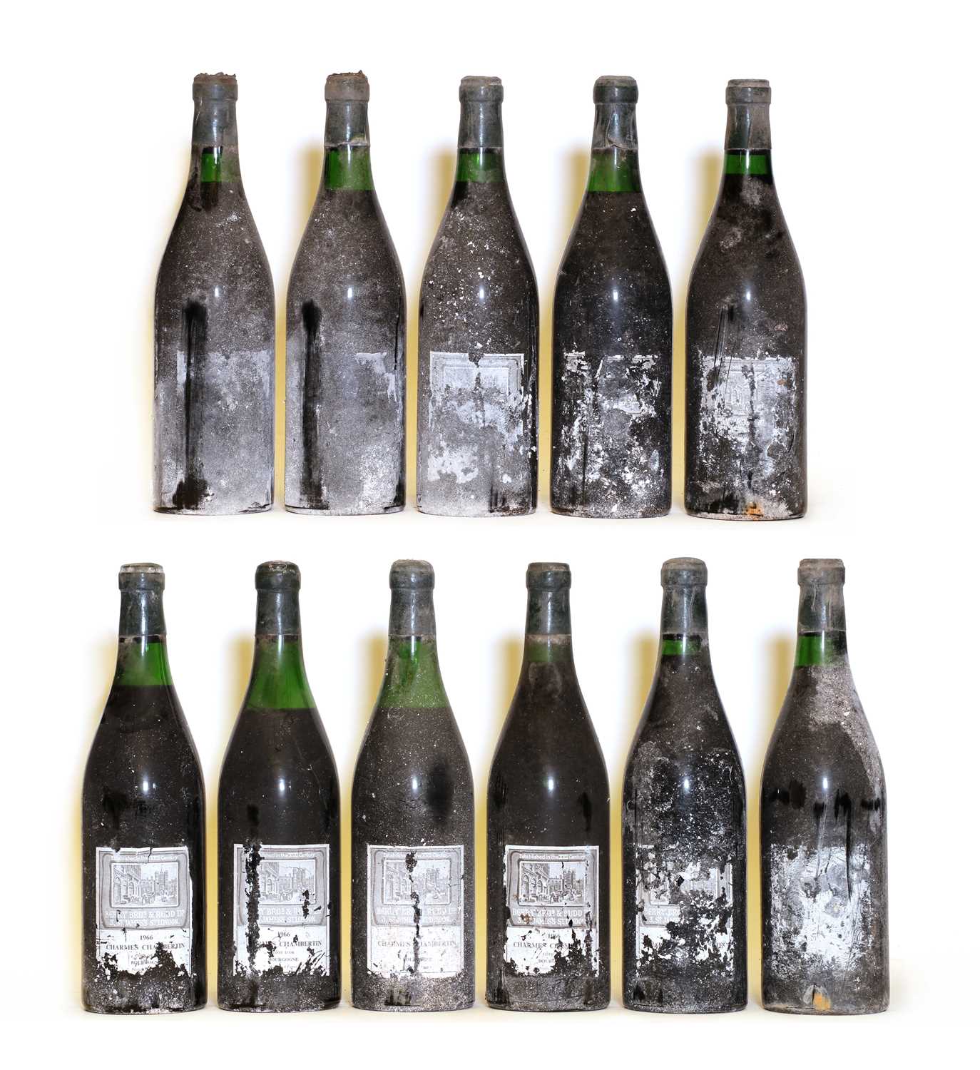 Lot 76 - Charmes Chambertin, 1966, Berry Bros & Rudd bottling, eleven bottles