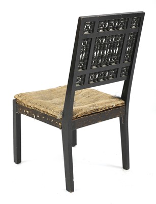 Lot 65 - An Aesthetic ebonised side chair