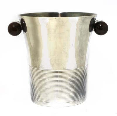 Lot 255 - An Art Deco silver-plated wine cooler