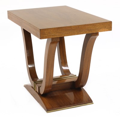 Lot 216 - An Art Deco walnut low console table