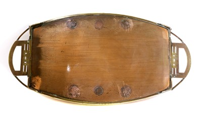 Lot 23 - A secessionist copper and brass tray