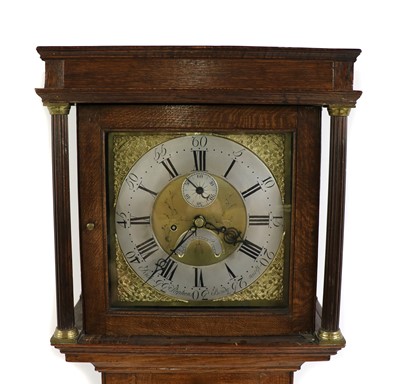 Lot 287 - A 19th century oak cased longcase clock