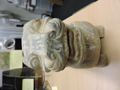 Lot 95 - A Chinese pottery figure