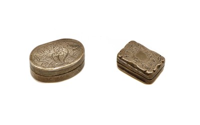 Lot 18 - Two small 19th century silver vinaigrettes