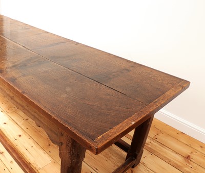 Lot 411 - An oak refectory table