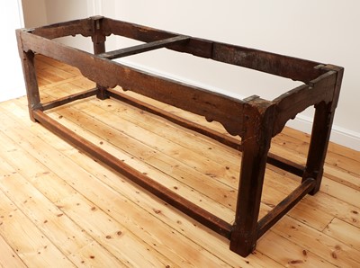 Lot 411 - An oak refectory table