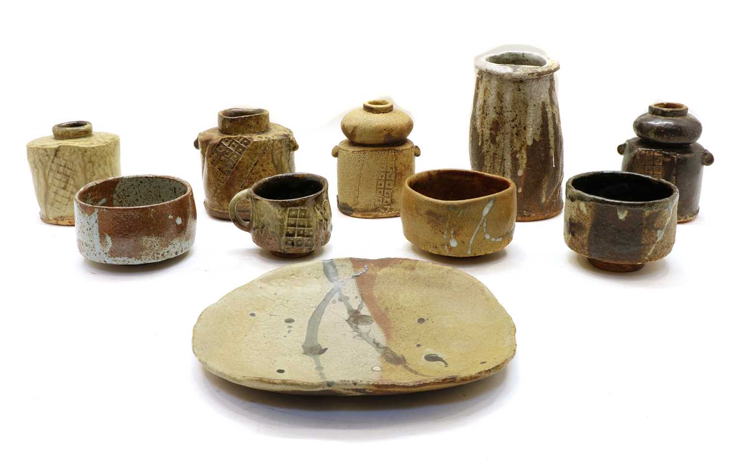 Lot 328 - Robert Ayton, a collection of 10 stoneware items