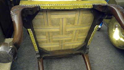 Lot 200 - A Chippendale design mahogany desk chair