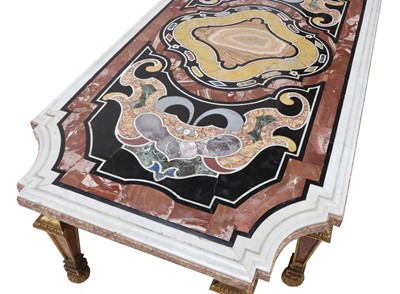 Lot 472 - An Italian specimen marble low table