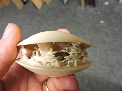 Lot 113 - A Japenese ivory shell dream