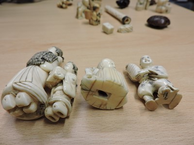 Lot 113 - A Japenese ivory shell dream
