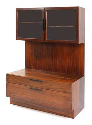 Lot 631 - A Danish set of three modular rosewood bookcases