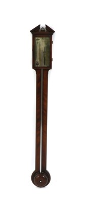 Lot 268 - A late Georgian mahogany stick barometer