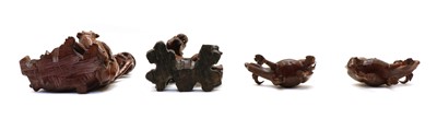 Lot 119 - Four Chinese wood carvings