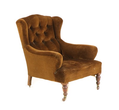 Lot 342 - A Victorian Howard style armchair