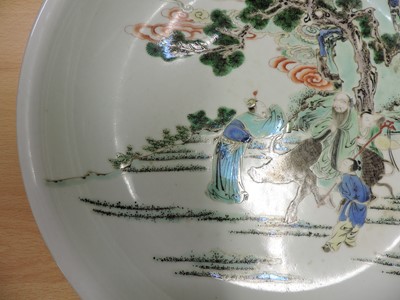 Lot 51 - A Chinese famille verte plate