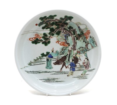 Lot 51 - A Chinese famille verte plate