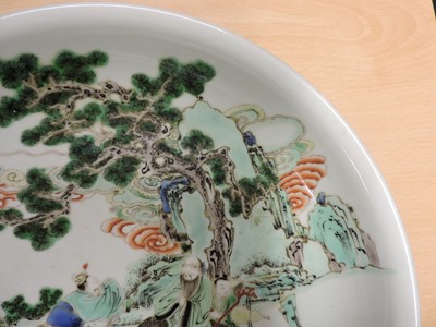 Lot 51 - A Chinese famille verte plate