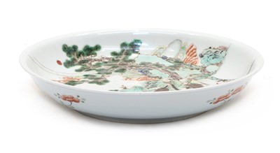 Lot 51 - A Chinese famille verte plate