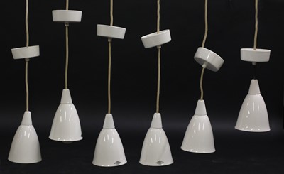 Lot 536 - Five model '370N' BTC hanging pendant lights