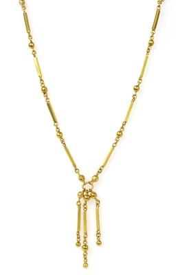 Lot 1153 - An Indian high carat gold necklace