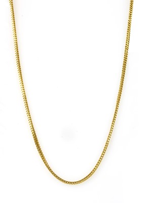 Lot 1154 - An Indian high carat gold foxtail link chain