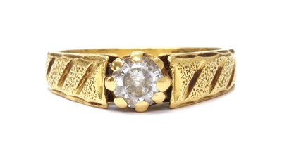 Lot 1164 - A 22ct gold single stone paste set ring