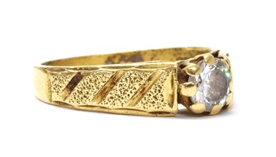 Lot 1164 - A 22ct gold single stone paste set ring