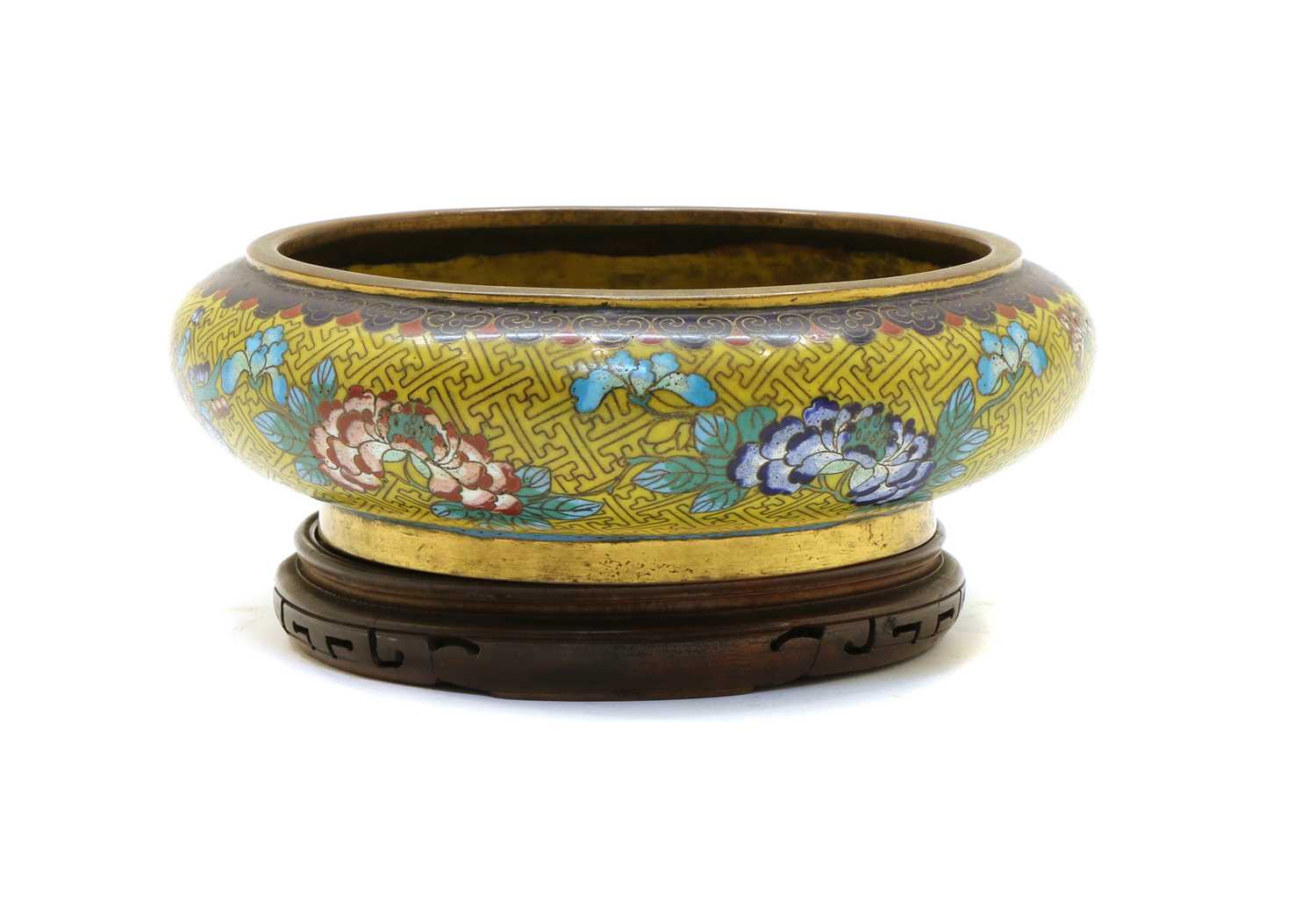 Lot 111 - A Chinese cloisonné brush washer