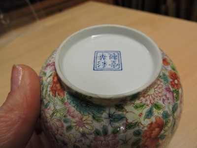 Lot 86 - A famille rose tea bowl
