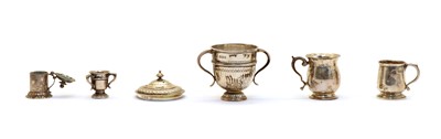 Lot 32 - A collection of miniature silver items